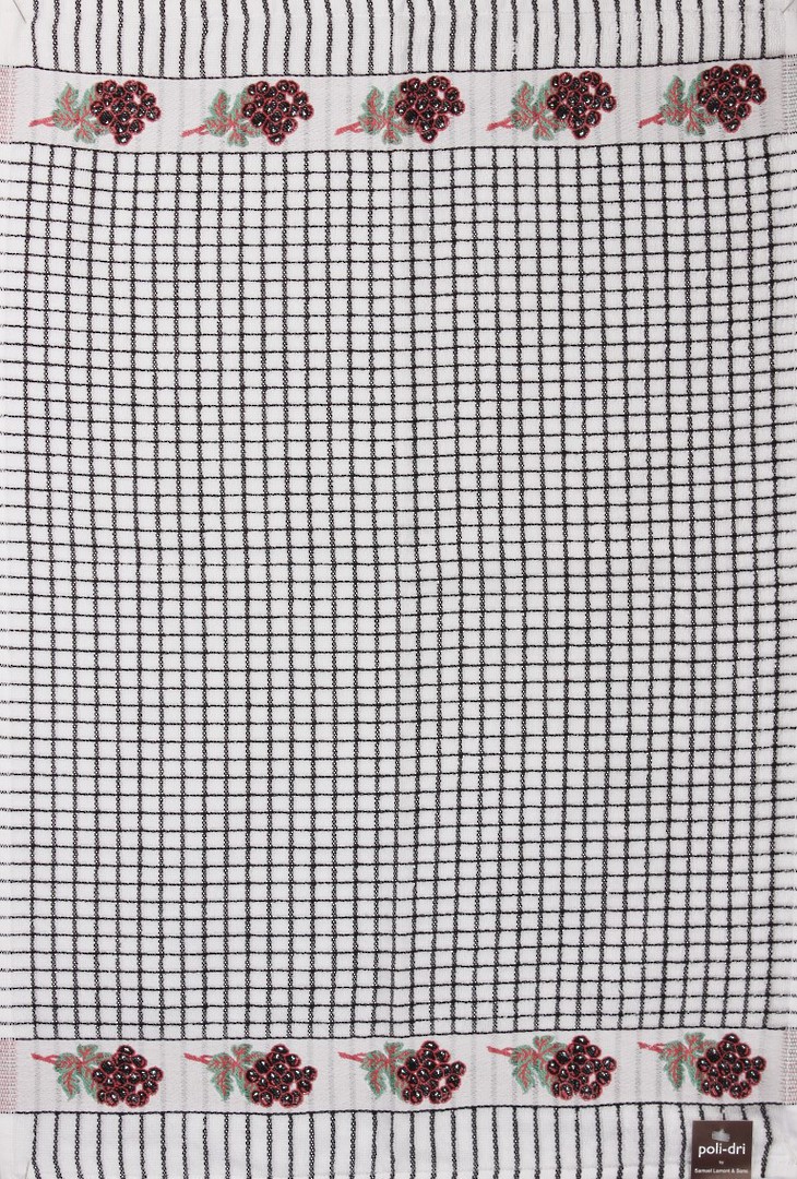 Samuel Lamont poli dri black grape  tea towel Code:TT-706JGRAPE. (NEXT DELIVERY MARCH 2021) image 0